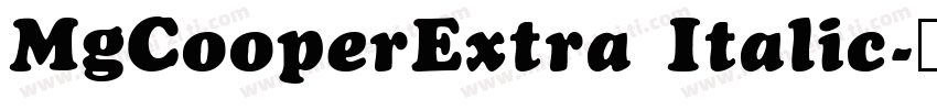 MgCooperExtra Italic字体转换